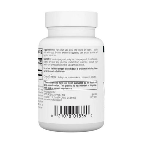 Source Naturals, Vanadium, W/chromium 180 Tabs