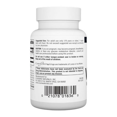 Source Naturals, Vanadium, W/chromium 180 Tabs