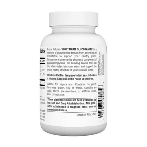 Source Naturals, Vegetarian Glucosamine, 750 mg, 60 Tabs