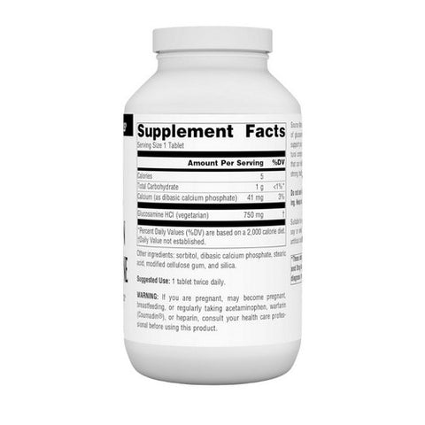 Source Naturals, Vegetarian Glucosamine, 750 mg, 240 Tabs