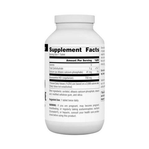 Source Naturals, Vegetarian Glucosamine, 750 mg, 240 Tabs