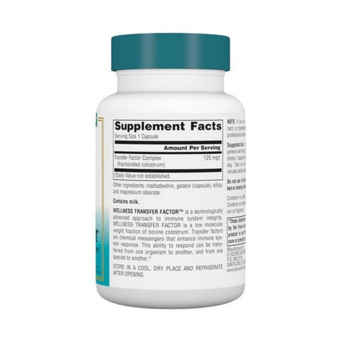 Source Naturals, Wellness Transfer Factor, 125 mg, 60 Caps