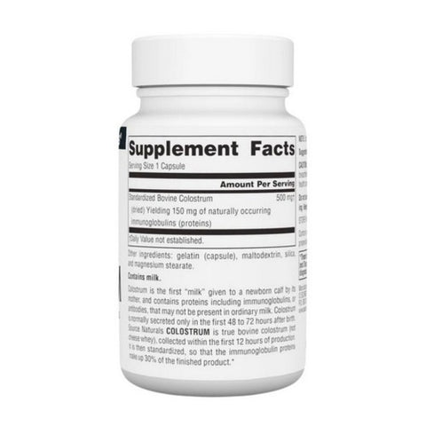 Source Naturals, Colostrum, 500 MG, 30 Caps