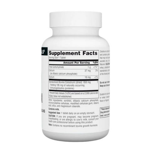 Source Naturals, Colostrum, 650 Mg, 60 Tabs