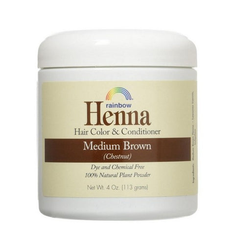 Rainbow Research, Henna Hair Color and Conditioner Medium Brown Chestnut, 4 Oz