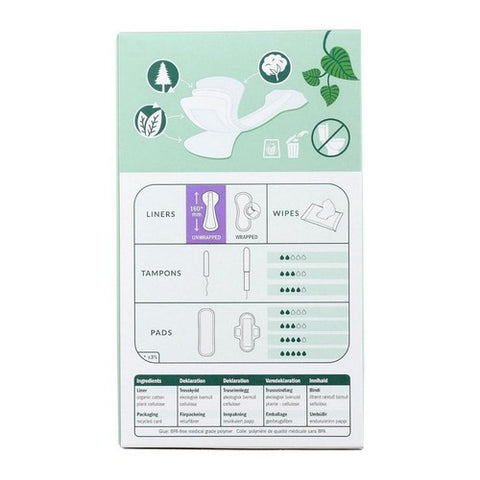 Natracare, Panty Liners Organic Cotton Cover, Tanga, 30 Count