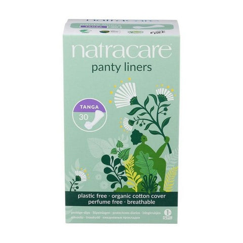 Natracare, Panty Liners Organic Cotton Cover, Tanga, 30 Count