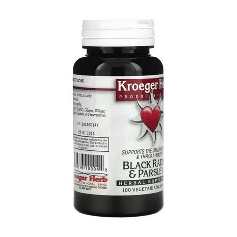 Kroeger Herb, Black Radish  Parsley, 100 Cap