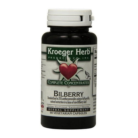 Kroeger Herb, Bilberry 25%, 90 Cap