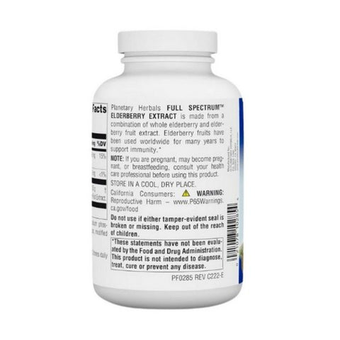 Planetary Herbals, Full Spectrum Elderberry Extract, 525 mg, 180 Tabs