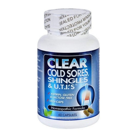 Clear Products, Clear Cold Sores, Shingles and UTI's, 60 Caps