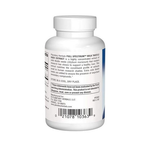 Planetary Herbals, Full Spectrum Silymarin 80, 60 Tabs