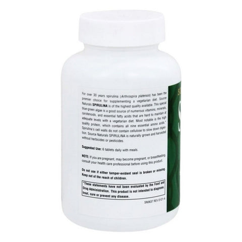 Source Naturals, Spirulina, 500 MG, 100 Tabs