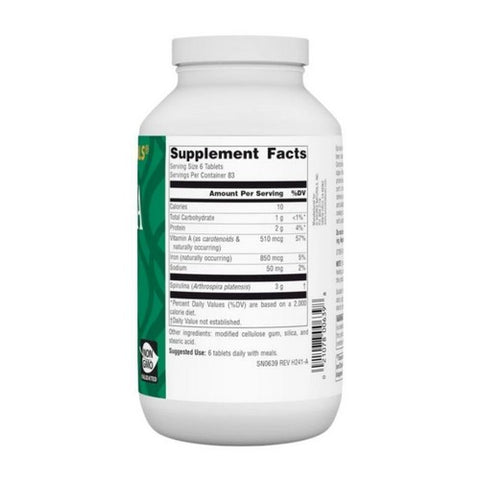 Source Naturals, Spirulina, 500 MG, 500 Tabs