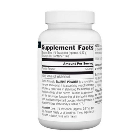 Source Naturals, Taurine, 100 gms
