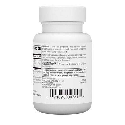 Source Naturals, Ultra Chromium GTF, 200 mcg, 120 Tabs
