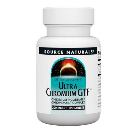 Source Naturals, Ultra Chromium GTF, 200 mcg, 120 Tabs