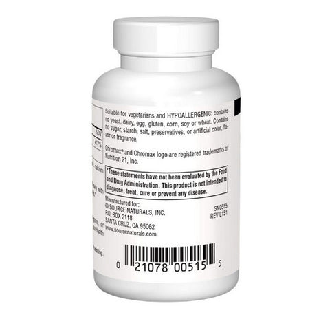 Source Naturals, Ultra Chromium Picolinate, 500 mcg, 60 Tabs