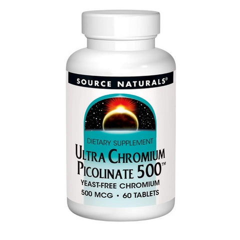 Source Naturals, Ultra Chromium Picolinate, 500 mcg, 60 Tabs