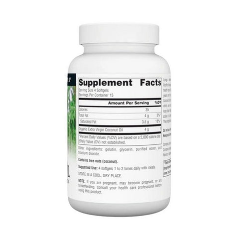 Source Naturals, Extra Virgin Coconut Oil, 60 Softgels