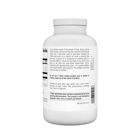 Source Naturals, Extra Virgin Coconut Oil, 240softgels