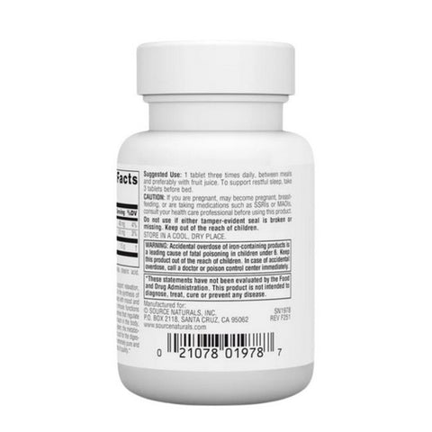 Source Naturals, L-Tryptophan, 500 MG, 30 Tabs