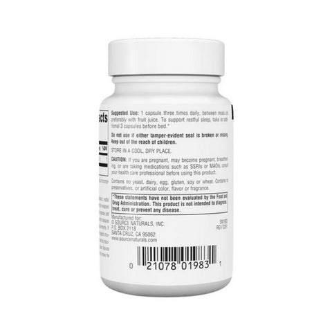Source Naturals, L-Tryptophan, 500 MG, 30 Caps