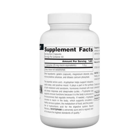 Source Naturals, L-Tryptophan, 500 MG, 120 Caps