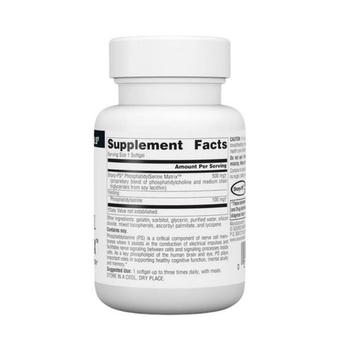 Source Naturals, Phosphatidyl Serine, 500 mg, Matrix Softgel 30 Sg