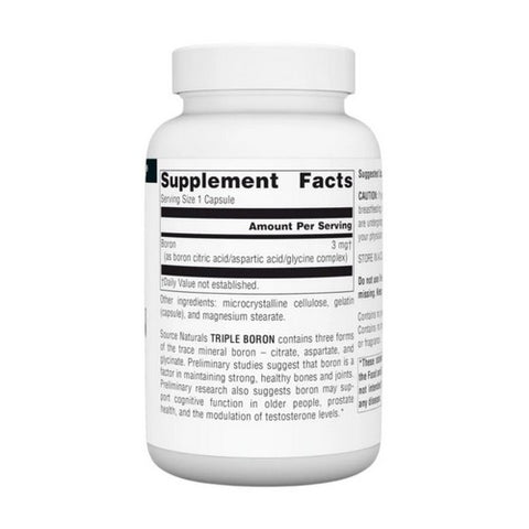 Source Naturals, Triple Boron, 3 mg, 200 Caps