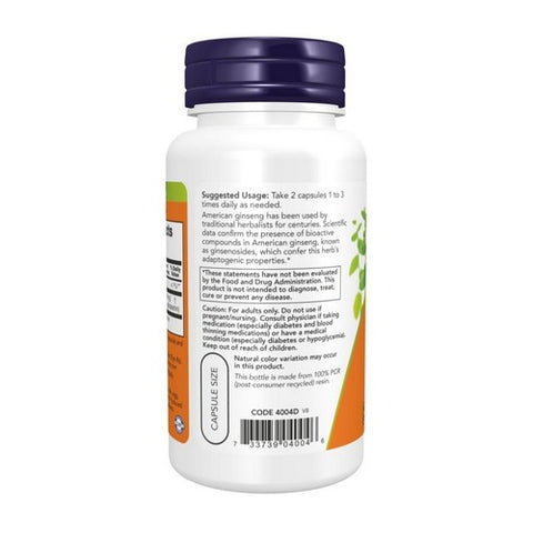 Now Foods, American Ginseng, 500 mg, 100 Caps