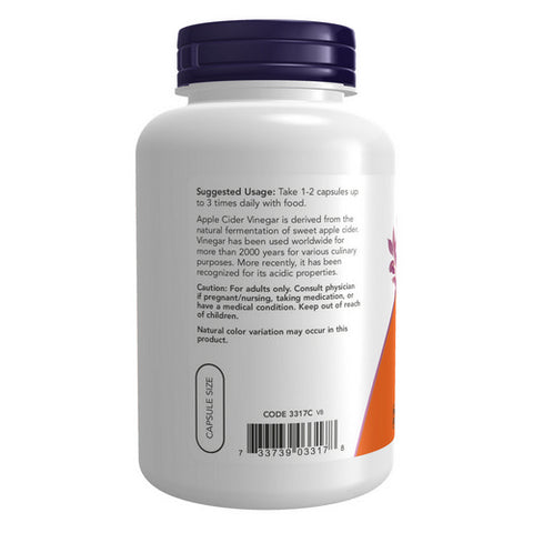 Now Foods, Apple Cider Vinegar, 450 mg, 180 Caps