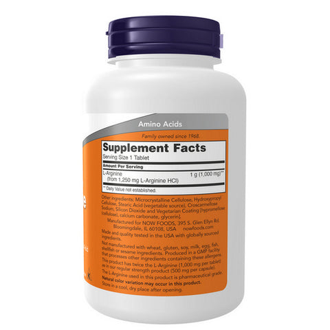 Now Foods, L-Arginine, 1000 mg, 120 Tabs
