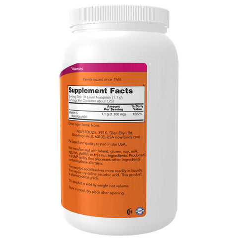 Now Foods, Vitamin C Crystals Powder, 3 lbs