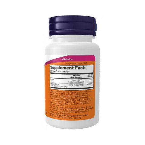 Now Foods, Vitamin B-12, 1000 mcg, 100 Lozenges