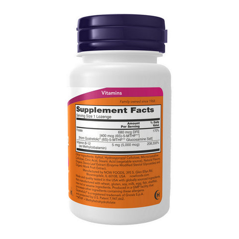 Now Foods, Methyl B-12, 5000 mcg, 60 LOZ