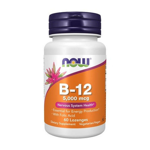 Now Foods, Vitamin B-12, 5000 mcg, 60 Tabs