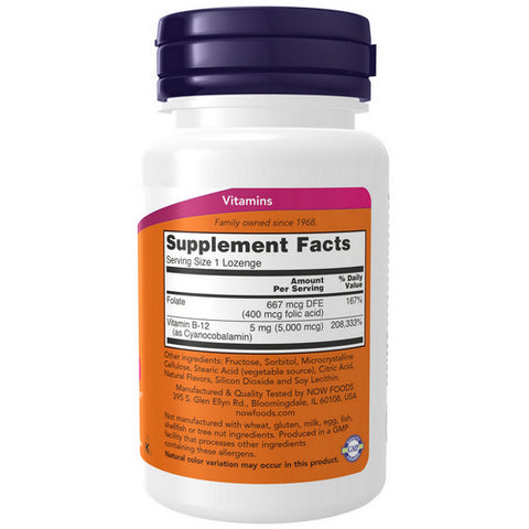 Now Foods, Vitamin B-12, 5000 mcg, 60 Tabs