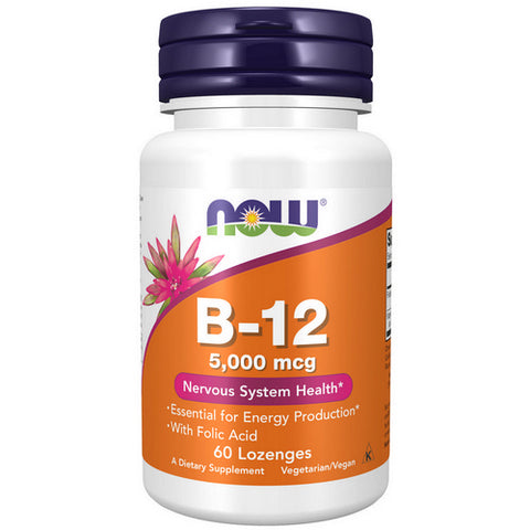 Now Foods, Vitamin B-12, 5000 mcg, 60 Tabs