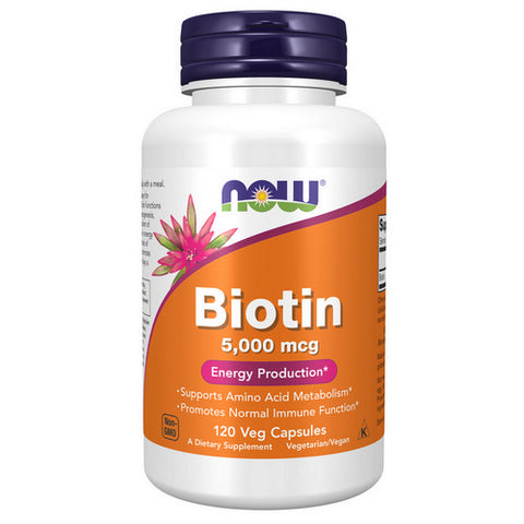 Now Foods, Biotin, 5000 mcg, 120 Vcaps