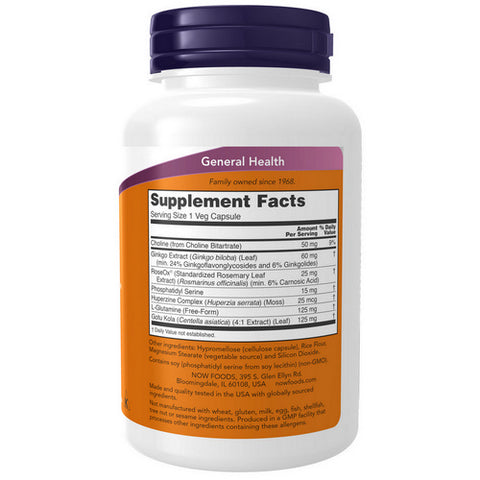 Now Foods, Brain Elevate Formula, 120 Vcaps