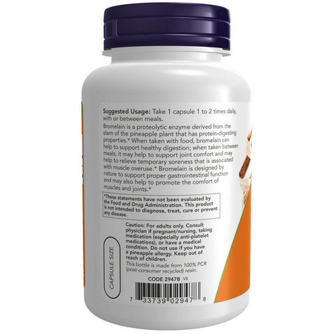 Now Foods, Bromelain, 2400GDU/500 mg, 120 Veg Caps