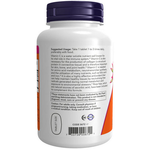 Now Foods, Vitamin C-500, 250 Tabs