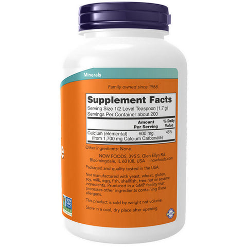 Now Foods, Calcium Carbonate Powder, 12 OZ