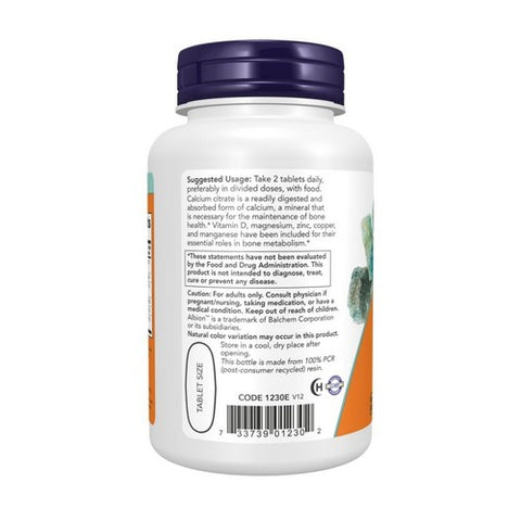 Now Foods, Calcium Citrate, 100 Tabs
