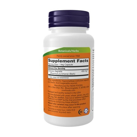 Now Foods, Cascara Sagrada, 450 mg, 100 Caps