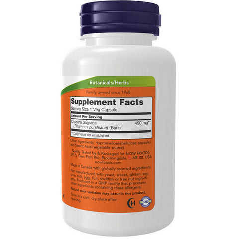 Now Foods, Cascara Sagrada, 450 mg, 100 Caps