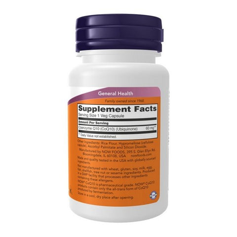 Now Foods, CoQ10, 60 mg, 60 Vcaps