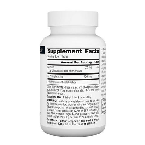 Source Naturals, DL-Phenylalanine, 750 mg, 60 Tabs