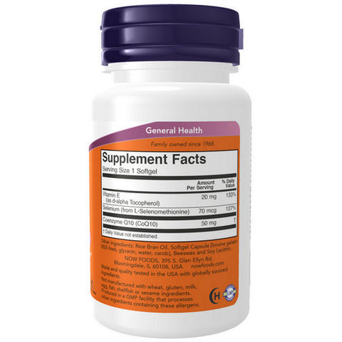 Now Foods, CoQ10, 50 mg, 50 Sgels